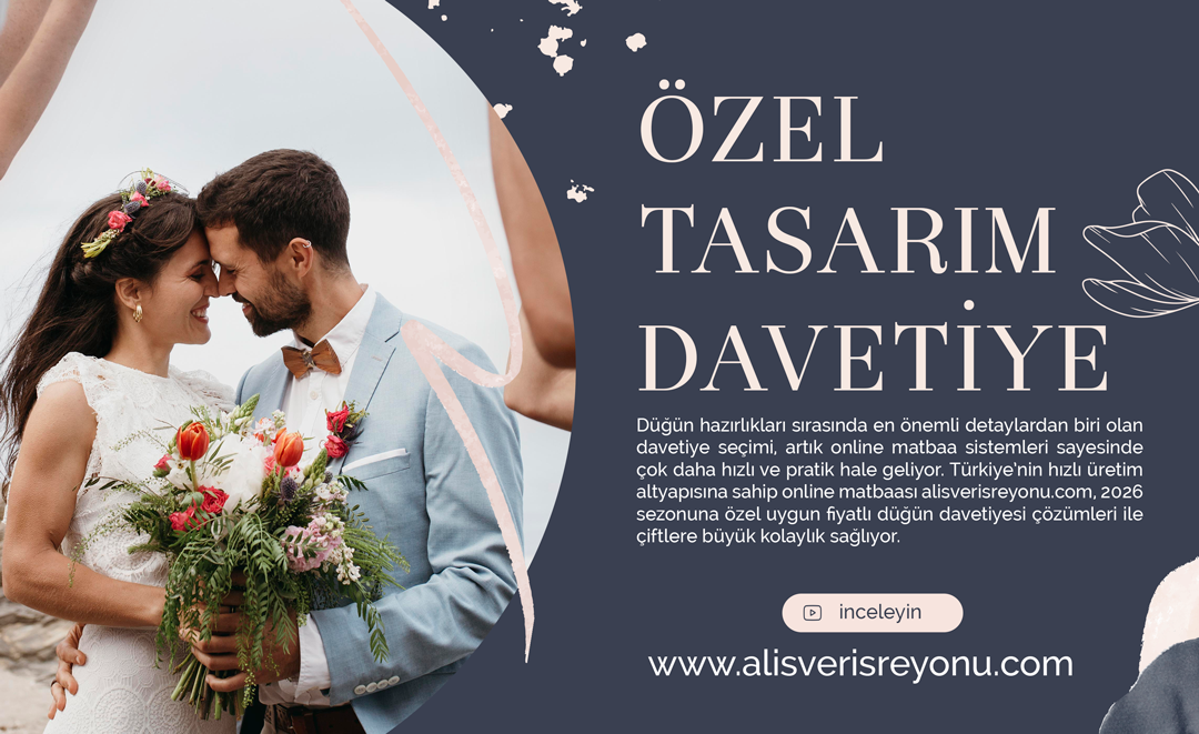 Düğün Davetiye Modelleri Özel Tasarım Aynı Gün Kargo İmkanı